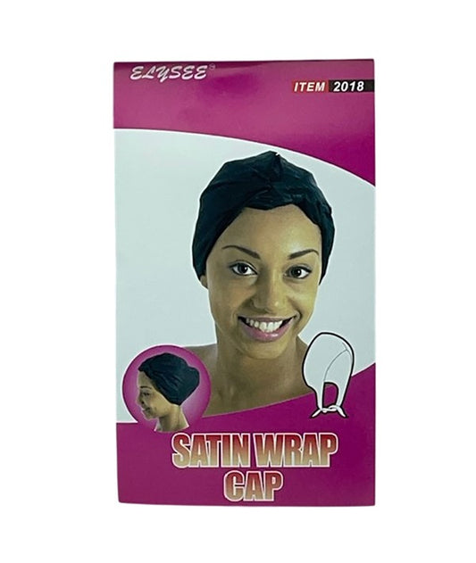 ELYSEE STAR SATIN WRAP CAP 2018 BLACK Durags and Caps Asetena Pa 