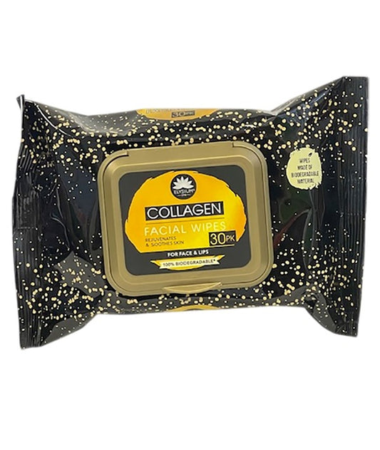 ELYSIUM SPA COLLAGEN FACIAL WIPES 30 Wipes Skin Wash Asetena Pa 