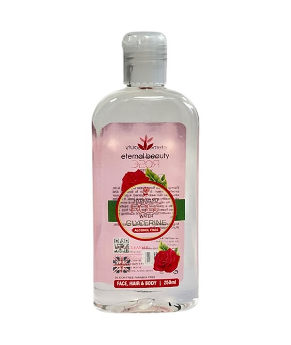 ETERNAL BEAUTY ROSE WATER GLYCERINE 250 ml Skin Wash Asetena Pa 