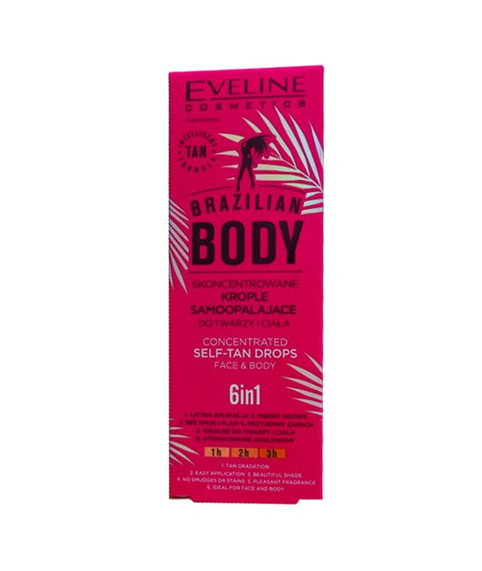 BRAZILIAN BODY 6 IN 1 SELF TAN DROPS 18 ml Skin Treatments Asetena Pa 