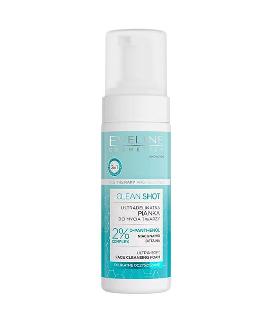 CLEAN SHOT ULTRA SOFT FACE CLEANSING FOAM 150 ml Skin Wash Asetena Pa 