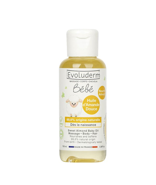 EVOLUDERM BEBE SWEET ALMOND BABY OIL 100 ml Kids Skincare Asetena Pa 