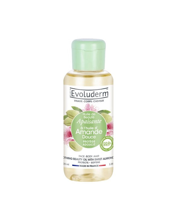 EVOLUDERM SWEET ALMOND BEAUTY OIL 100 ml Skin Moisturizing Asetena Pa 