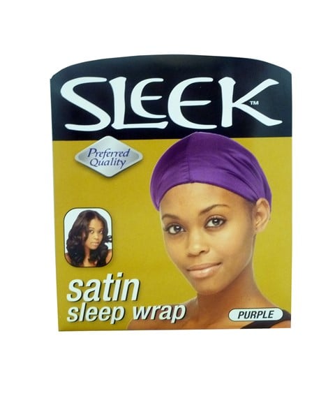 SLEEK SATIN SLEEP WRAP  Color Purple Durags and Caps Asetena Pa 
