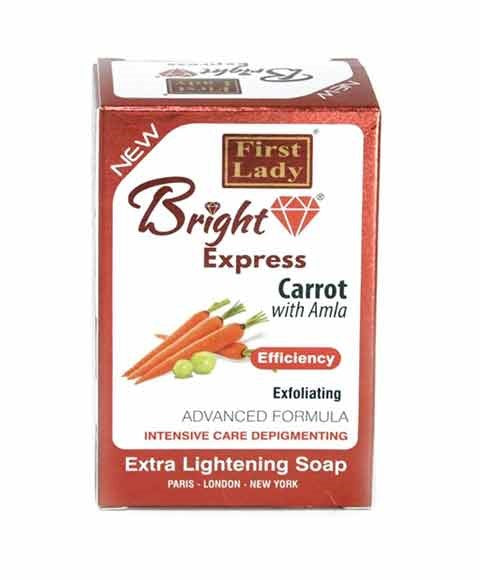BRIGHT EXPRESS CARROT WITH AMLA EXTRA LIGHTENING SOAP 200g Even Skin Tone Asetena Pa 