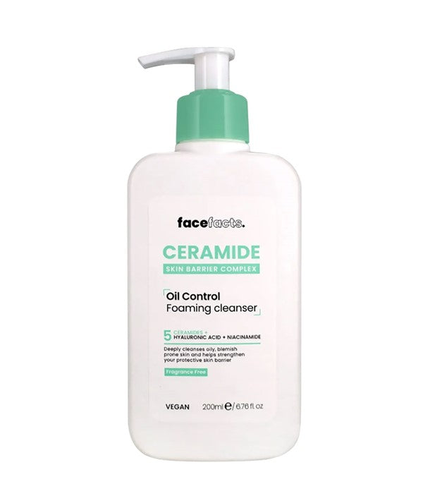 FACE FACTS 5 CERAMIDE OIL CONTROL FOAMING CLEANSER 200 ml Skin Wash Asetena Pa 