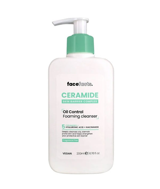 FACE FACTS 5 CERAMIDE OIL CONTROL FOAMING CLEANSER 200 ml Skin Wash Asetena Pa 