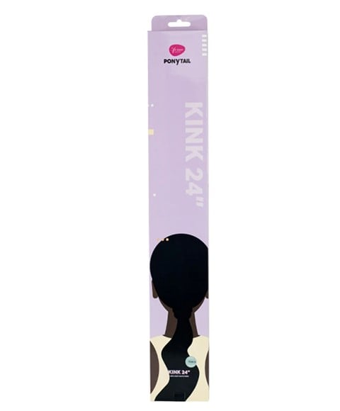 THE FEME COLLECTION SYN PONYTAIL KINK 24 Color 4 PonyTail Asetena Pa 