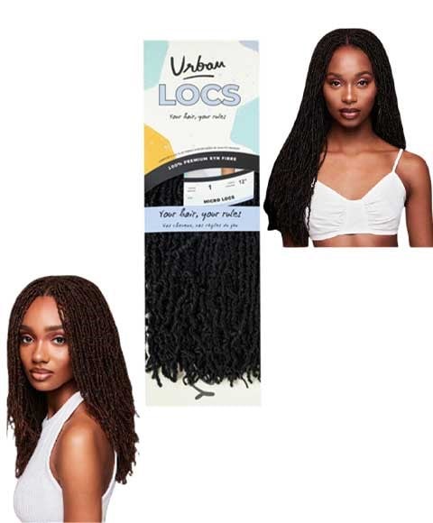 URBAN SYN MICRO LOCS 18'' Color SM1B/30 Hair for Braid Extensions Asetena Pa 