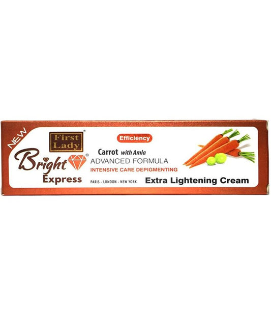 FIRST LADY BRIGHT EXPRESS CARROT ADVANCED FORMULA EXTRA LIGHTENING CREAM Skin Moisturizing Asetena Pa 