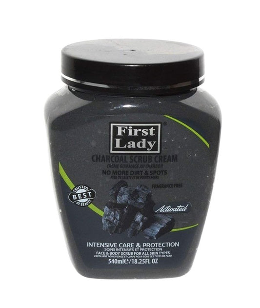 FIRST LADY CHARCOAL SCRUB CREAM 540 ml Skin Moisturizing Asetena Pa 