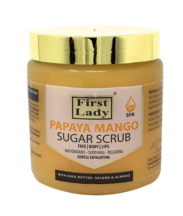 FIRST LADY PAPAYA AND MANGO SUGAR SCRUB 500 ml Skin Wash Asetena Pa 