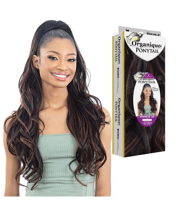 FREETRESS ORGANIQUE BOUNCEE PONYTAIL 28" Color 1B PonyTail Asetena Pa 