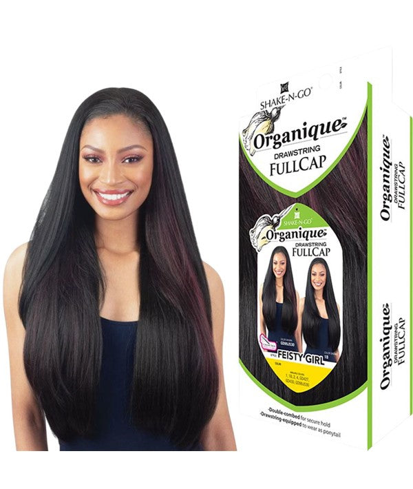 FREETRESS ORGANIQUE DRAWSTRING FULL CAP FEISTY GIRL  Color 1 PonyTail Asetena Pa 