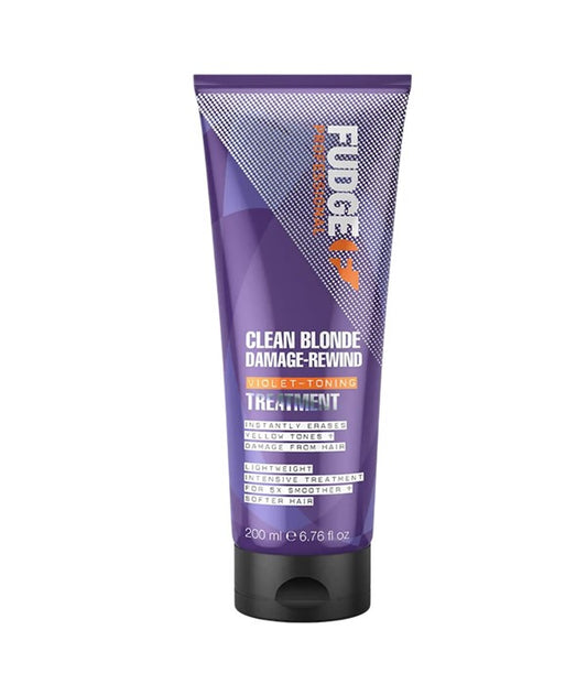 FUDGE CLEAN BLONDE DAMAGE REWIND VIOLET TONING TREATMENT 200 ml Treatments Asetena Pa 
