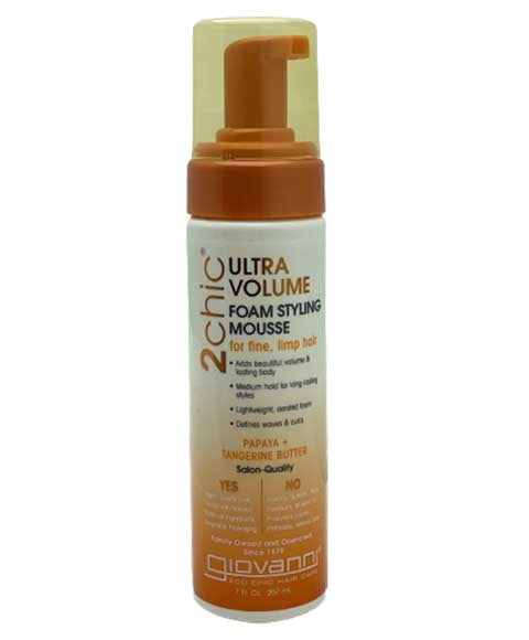 2 CHIC ULTRA VOLUME FOAM STYLING MOUSSE 207 ml Hair Styling Asetena Pa 