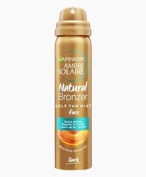 AMBRE SOLAIRE NATURAL BRONZER FACE SELF TAN MIST DARK 75 ml Skin Moisturizing Asetena Pa 