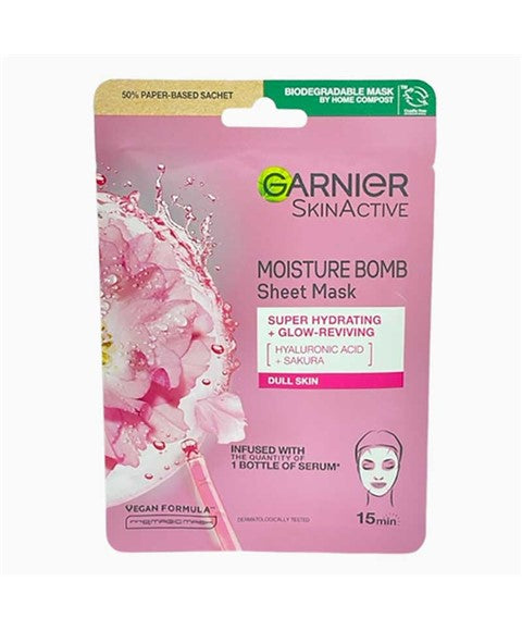 SKIN ACTIVE MOISTURE BOMB SUPER HYDRATING GLOW REVIVING TISSUE MASK 28 g Skin Wash Asetena Pa 