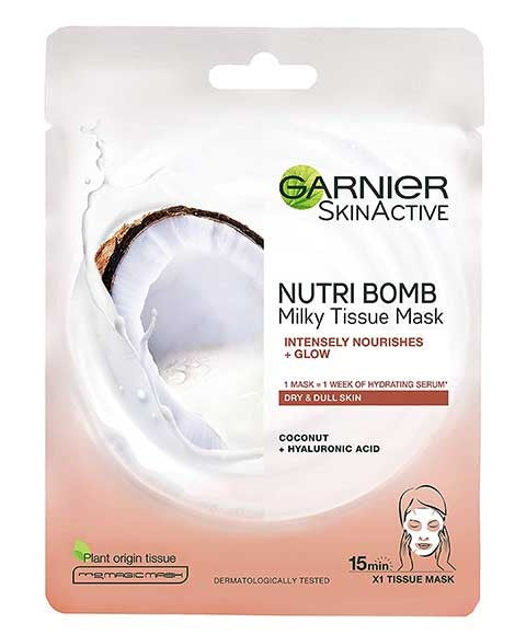 SKIN ACTIVE NUTRI BOMB MILKY TISSUE MASK WITH COCONUT Skin Wash Asetena Pa 
