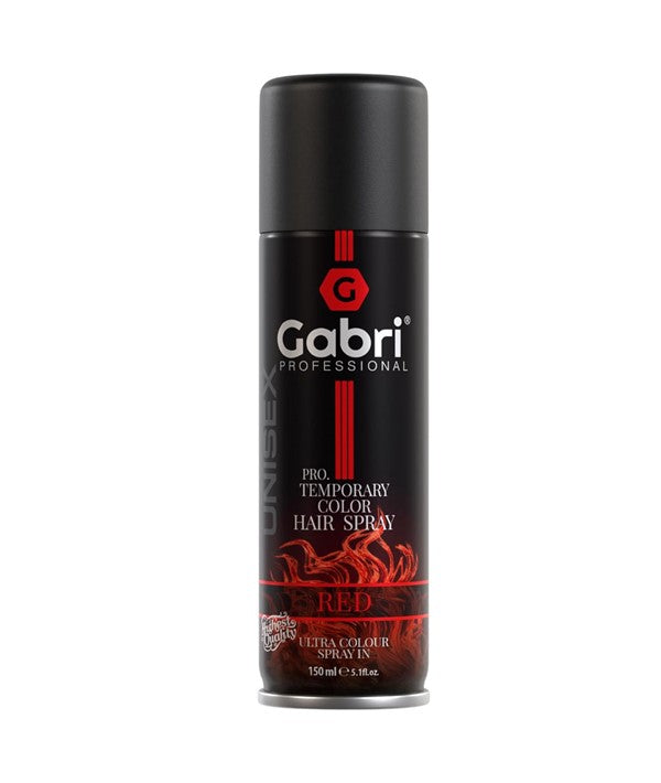 GABRI PRO TEMPORARY HAIR COLOUR SPRAY 150 ml Color RED Hair Color Asetena Pa 