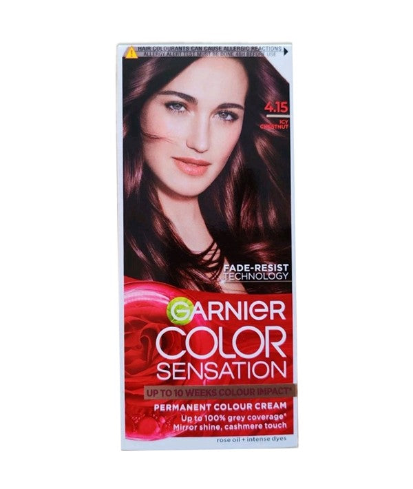 COLOR SENSATION FADE RESIST PERMANENT COLOUR CREAM  Color 415 Icy Chestnut Hair Color Asetena Pa 