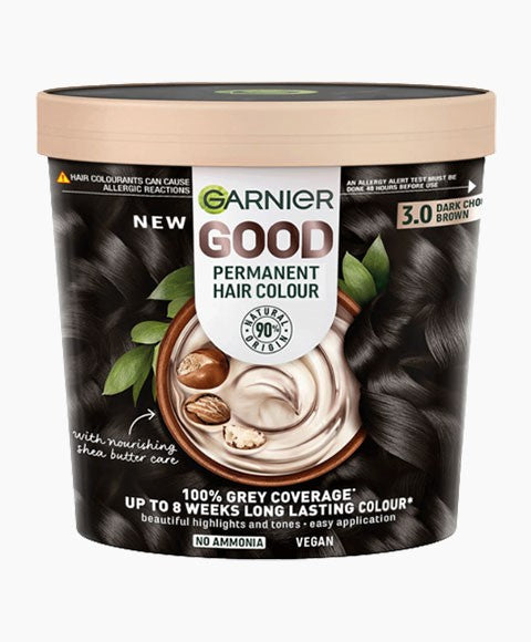 GARNIER GOOD PERMANENT HAIR COLOUR 3.0 DARK CHOCOLATE BROWN Hair Color Asetena Pa 