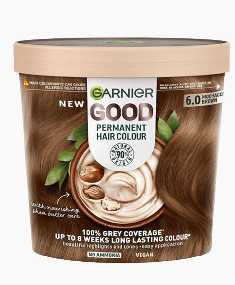 GARNIER GOOD PERMANENT HAIR COLOUR 6.0 MOCHACCINO BROWN Hair Color Asetena Pa 