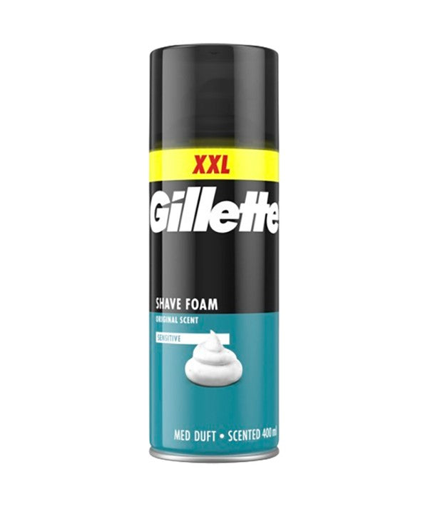 GILLETTE ORIGINAL SCENT SENSITIVE SHAVE FOAM XXL 400ml Shaving Asetena Pa 
