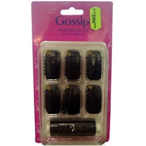 GOSSIP BLACK WEAVING CLIPS WITH THREAD 36PCS Large Color Black Extensions Accessories Asetena Pa 