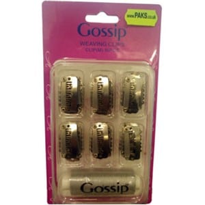 GOSSIP SILVER WEAVING CLIPS WITH THREAD 36PCS Large Color Silver Extensions Accessories Asetena Pa 