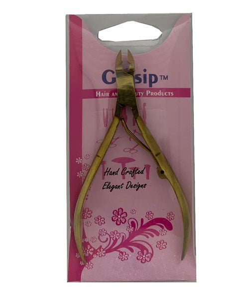 GOSSIP CUTICLE NIPPER GOLD PLATED 053 4 inch Pedicure and Manicure Asetena Pa 