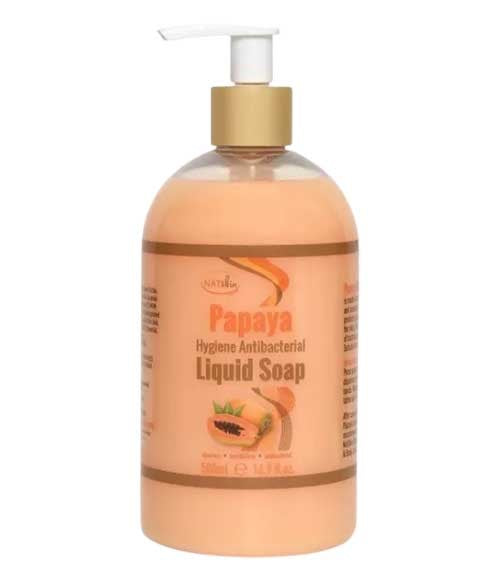 NAT SKIN PAPAYA HYGIENE ANTIBACTERIAL LIQUID SOAP 500 ml Body Care Asetena Pa 