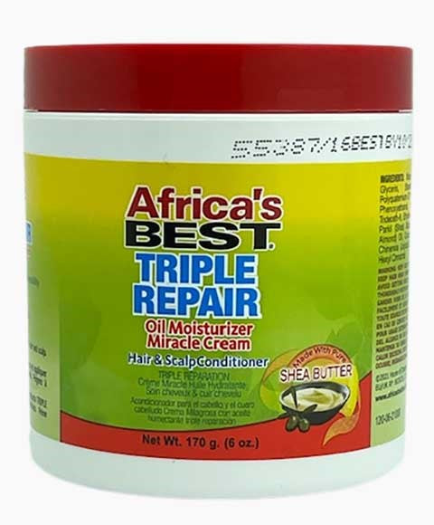 AFRICAS BEST TRIPLE REPAIR OIL MOISTURIZER MIRACLE CREAM 170 g Conditioner Asetena Pa 