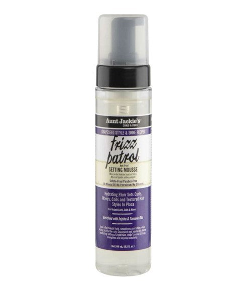 AUNT JACKIES FRIZZ PATROL ANTI POOF SETTING MOUSSE 244 ml Hair Styling Asetena Pa 