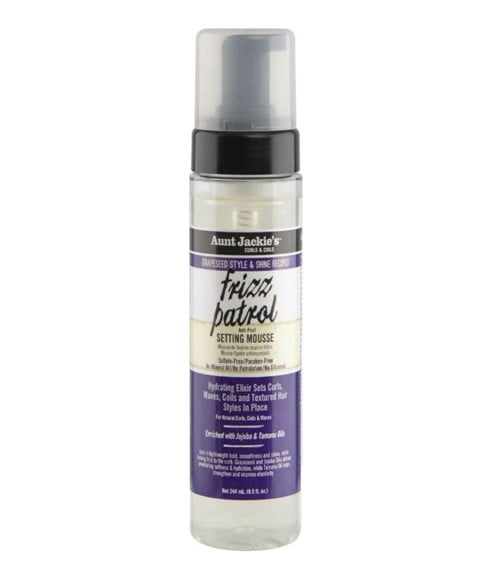 AUNT JACKIES FRIZZ PATROL ANTI POOF SETTING MOUSSE 244 ml Hair Styling Asetena Pa 