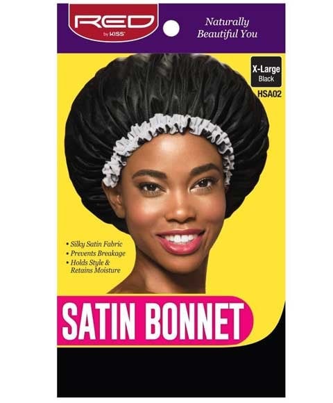 SATIN BONNET BLACK HSA02 X Large Durags and Caps Asetena Pa 