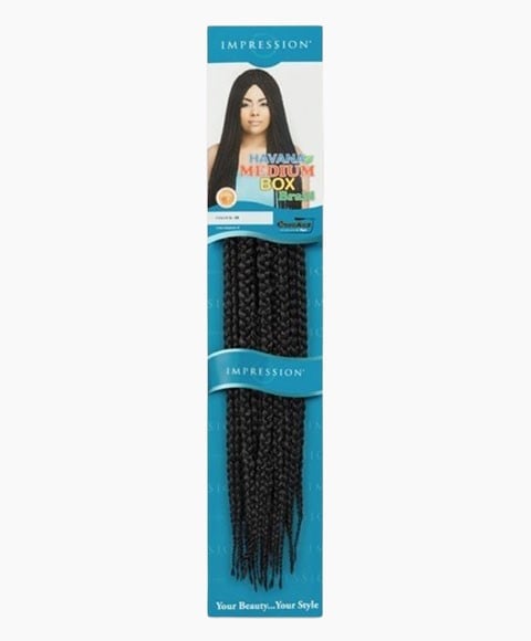 IMPRESSION SYN HAVANA MEDIUM BOX BRAID  Color 51 Hair for Braid Extensions Asetena Pa 