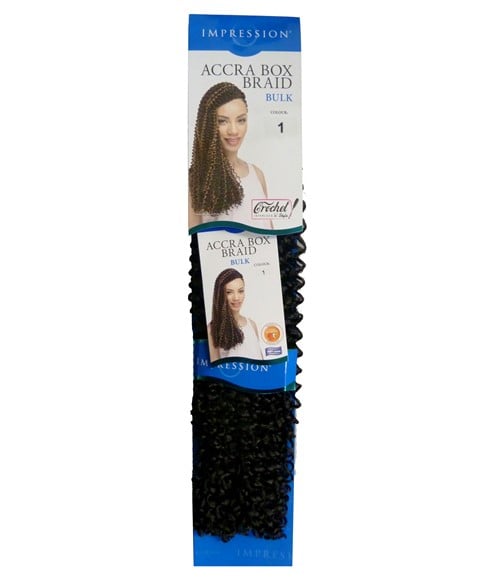 IMPRESSION SYN ACCRA BOX BRAID  Color DE30 Synthetic Weave Hair Asetena Pa 