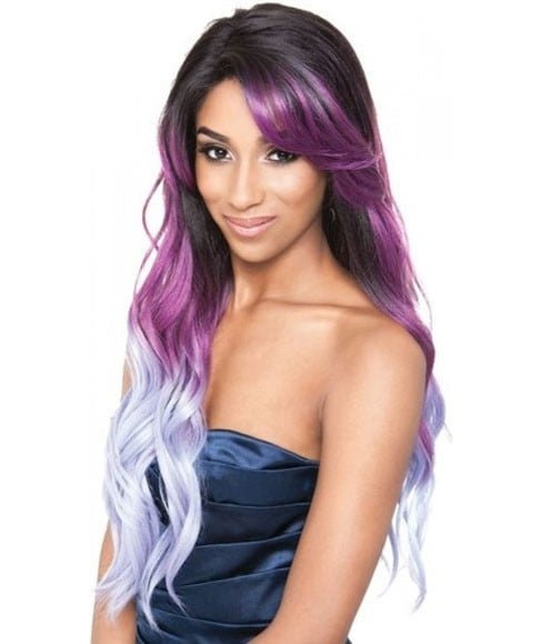 BROWN SUGAR SOFT SWISS LACE FRONT HH BS 215 STYLEMIX WIG  Color SR1B/Marsala Lace Wigs Asetena Pa 
