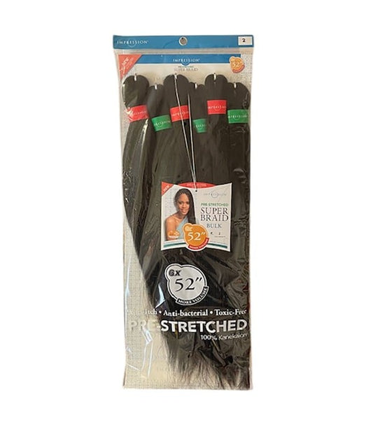 IMPRESSION SYN PRE STRETCHED 6X SUPER BULK 52 inch Color T27 Hair for Braid Extensions Asetena Pa 