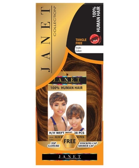 JANET HH WEFT WVG 28 PCS  Color Hot Pink Human Hair Bundles Asetena Pa 