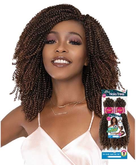 NALA TRESS AFRO SYN 2X CURL BAE 4A BRAID 10 Inches Color 4 Hair for Braid Extensions Asetena Pa 