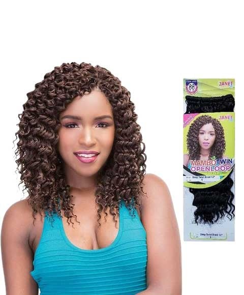 JANET SYN MAMBO OPENLOOP DEEP TWIST BRAID 12 Color PFS1B/350 Hair for Braid Extensions Asetena Pa 