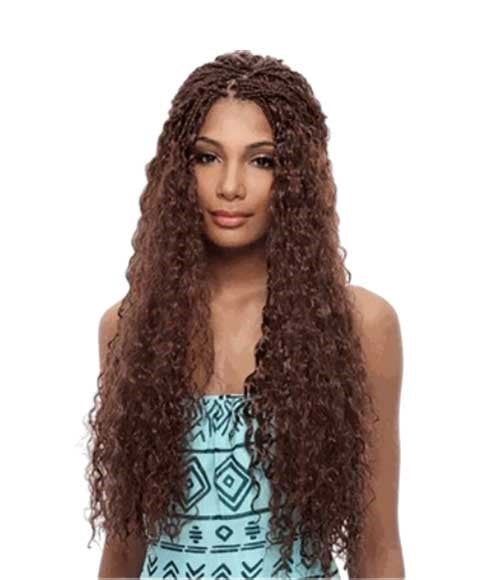 JANET SYN PAULA BRAID AND PONY  Color T1B/Burg Hair for Braid Extensions Asetena Pa 