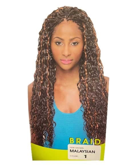NOIR SYN MALAYSIAN BRAID  Color 1B Hair for Braid Extensions Asetena Pa 