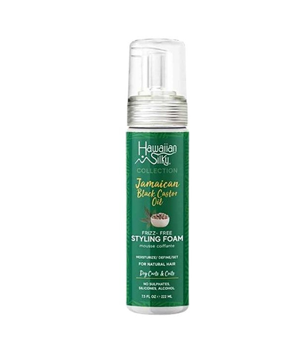HAWAIIAN SILKY JAMAICAN BLACK CASTOR OIL FRIZZ FREE STYLING FOAM 222 ml Hair Styling Asetena Pa 