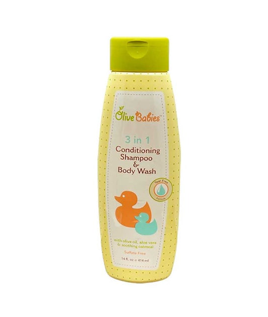 OLIVE BABIES 3 IN 1 CONDITIONING SHAMPOO AND BODY WASH 414 ml Shampoo Asetena Pa 