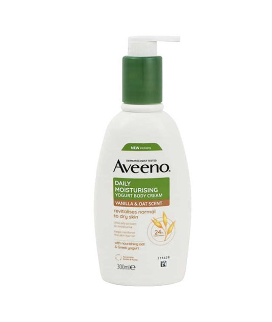 AVEENO DAILY MOISTURIZING YOGURT BODY CREAM WITH VANILLA AND OAT SCENT 300 ml Skin Moisturizing Asetena Pa 
