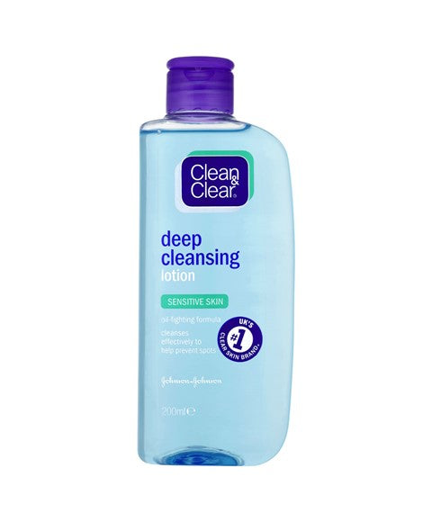 CLEAN AND CLEAR DEEP CLEANSING LOTION FOR SENSITIVE SKIN 200 ml Color Sensitive Skin Skin Wash Asetena Pa 