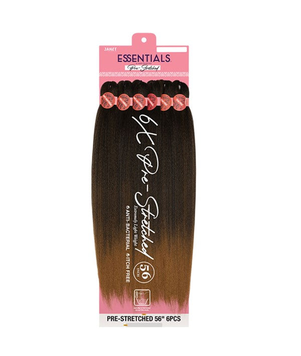 ESSENTIALS 6X PRE STRETCHED BRAID 56 Color 1B Hair for Braid Extensions Asetena Pa 